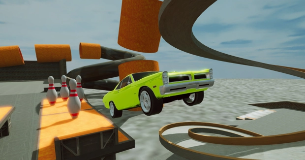 Game: CRAZY CAR CRASH STUNTS BOWLING EDITION