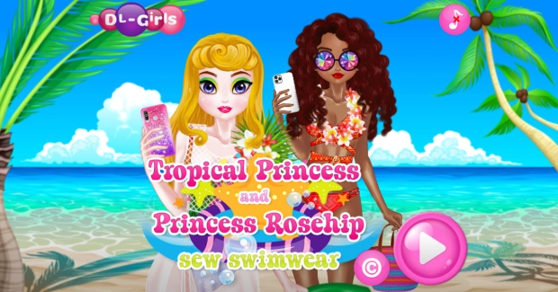 Game: Tropical and Rosehip Princesses Sew Swimwear